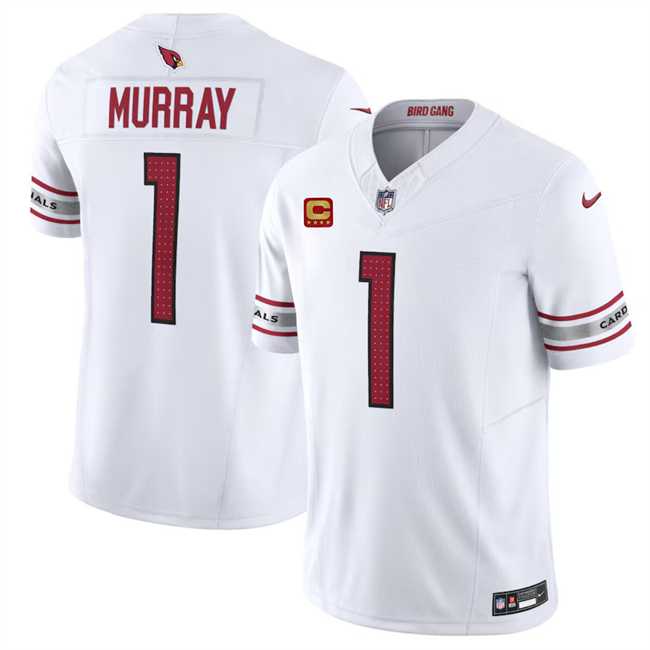 Men & Women & Youth Arizona Cardinals #1 Kyler Murray White 2024 F.U.S.E. With 4-Star C Patch Vapor Untouchable Limited Stitched Jersey